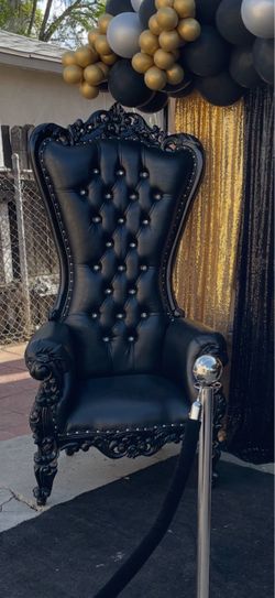 Black throne chair for sale