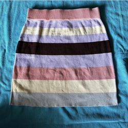 Tillys Pastel Stripe Knit Skirt