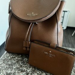 Kate Spade Leila Medium Flap Backpack With Wallet 