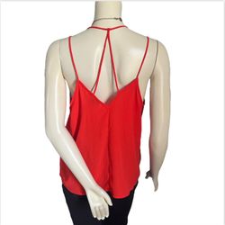 WET SEAL RED Spring Strap Top CAMI BLOUSE - SIZE XL  