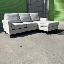 *Free Delivery* Gray Sectional Couch Sofa w/ Reversible Chaise