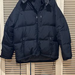 Men’s Solid Puffer Coat With Pockets