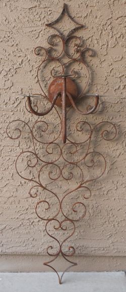 Wrought iron garden trellis