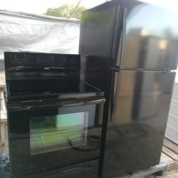 Whirlpool T/B Refrigerator And Glass Top Stove Everything Works Good 