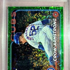 2024 TOPPS CHROME UPD PETE CROW-ARMSTRONG SP-GREEN SPECKLE. GEM MINT PSA 10