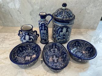 La Corona Talavera Mexican Hand painted Pottery