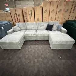 Double chaise sectional