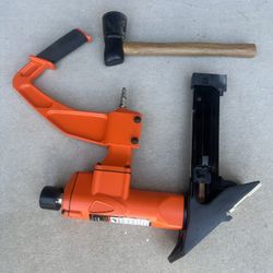 Central Pneumatic 3-in-1 Cleat/Crown/Staple Floor Nailer w/ Hammer 