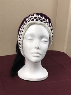 Women adult size messy bun ponytail hat