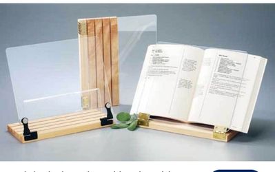 Wooden Book Stand with Acrylic Page Holder