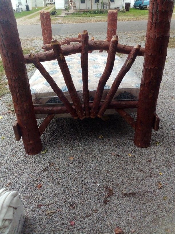 Full Size Log Cabin Bed Frame for Sale in Mount Vernon, OH OfferUp