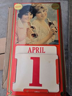 Vintage Coca-Cola Metal Perpetual Calendar