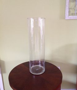 Tall glass vase