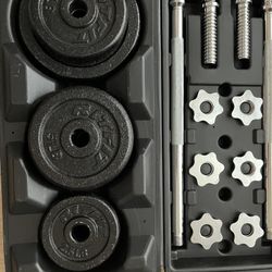 Dumbbell / Barbell Weight Set + Storage Case