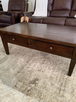 Coffee table with drawers