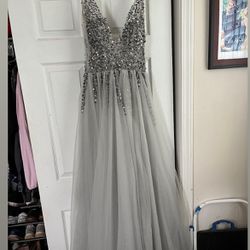Grey Prom Dress