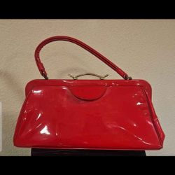 Vintage Red Patent Leather top-handle purse