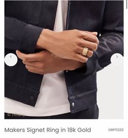 Authentic Tiffany & Co. Makers Signet Ring in 18k Gold — Discontinued / Rare