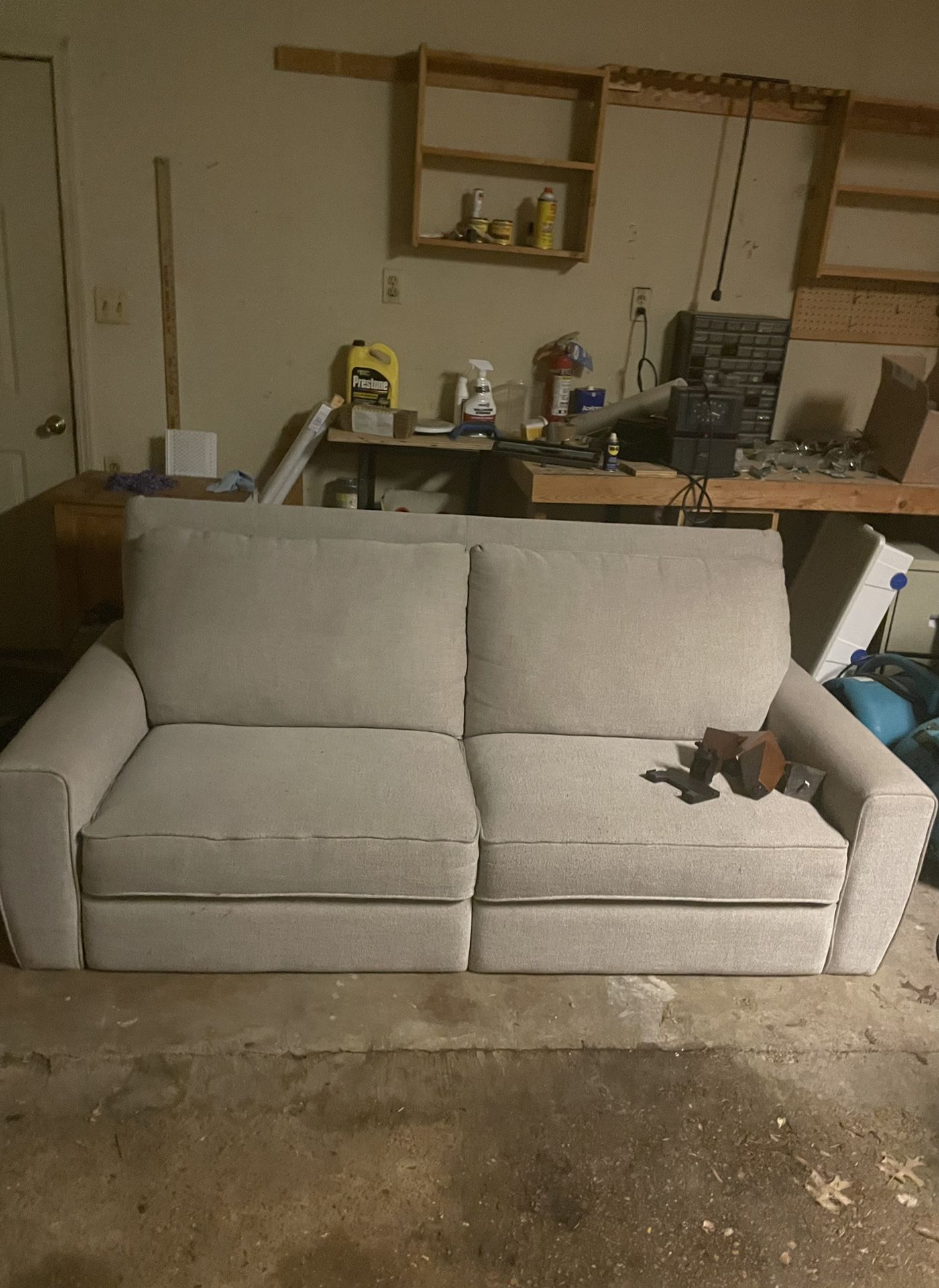 Light Grey LazyBoy reclining Couch 