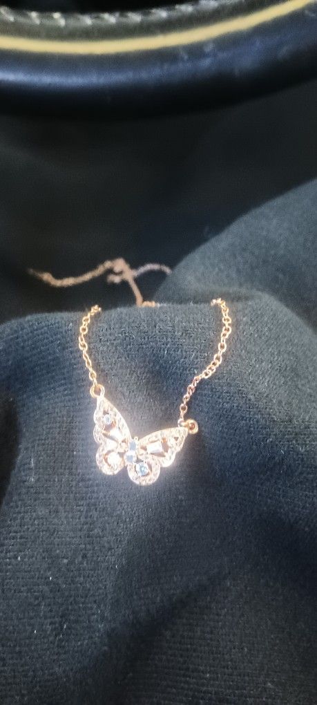 Butterfly Pendant  With Chain