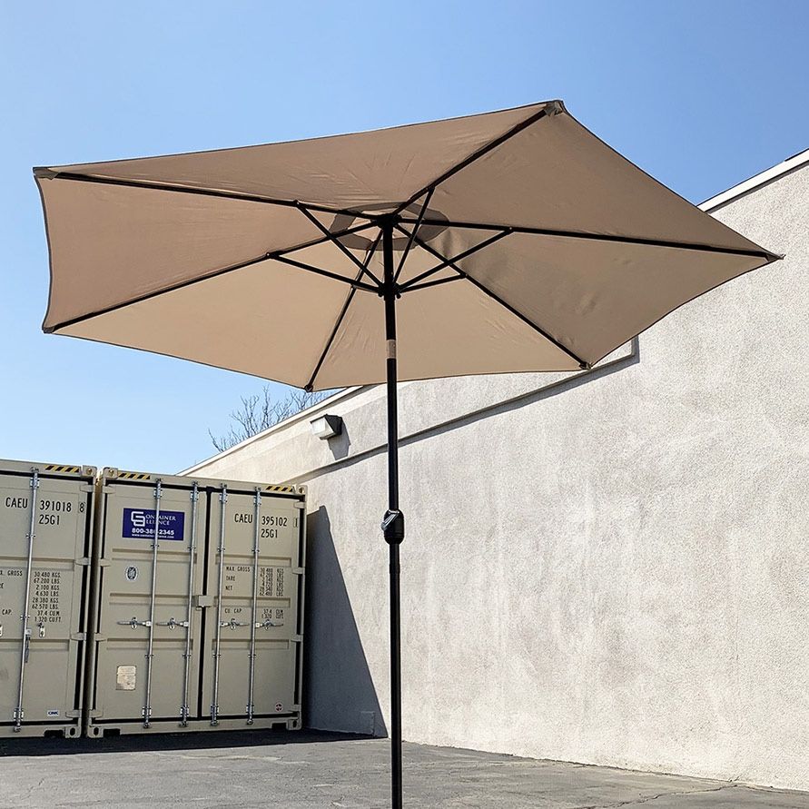 (Brand New) $40 Outdoor 10ft Patio Umbrella with Tilt and Crank, Garden Market (Base not included)