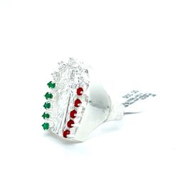 925 Sterling Silver Cubic Zirconia San Judas Ring Size 9 5.25grams 159317 1