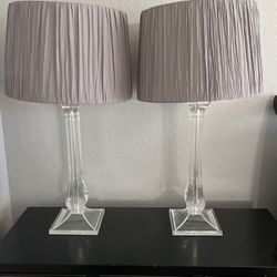 Two Lucite Lamps