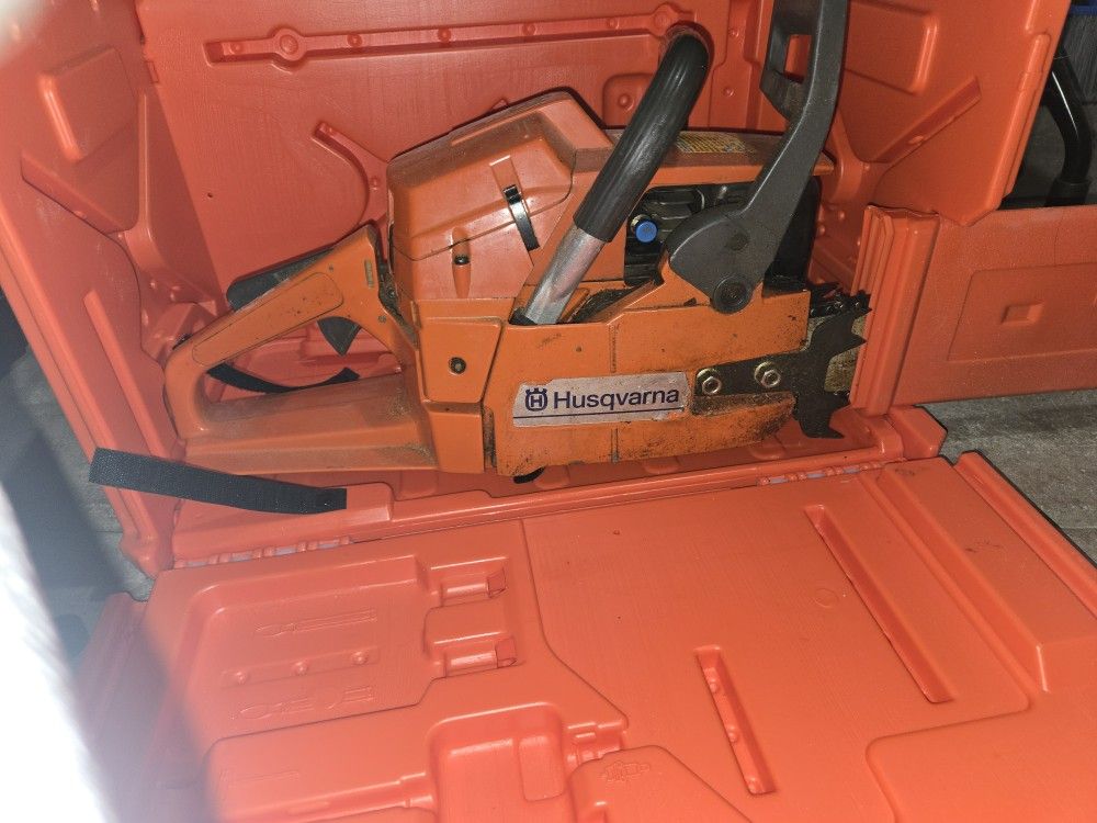 Husqavarna Chain Saw With Brand New Case Very Dependablr