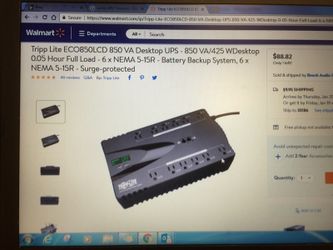 New Tripp Lite ECO850LCD UPS Battery Backup System