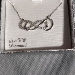 1/4 CT. Diamond Infinity Necklace 
