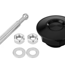 2 Pack Quick Latch Hood Pins Black 2.44in Push Button Universal Lock Clip Kit