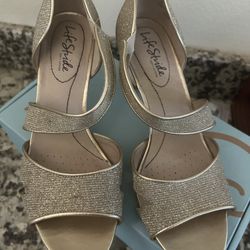 Gold Heels & Matching Purse