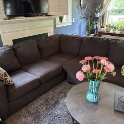 Dark Grey Sectional Couch 