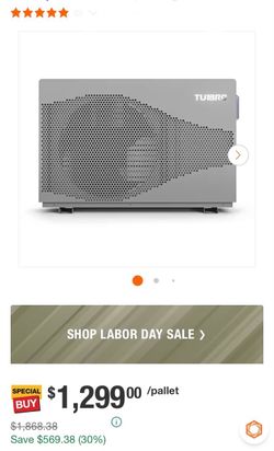 Pool Heater Turbro 33,000 BRAND NEW