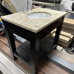 Bathroom Vanity And Granite Top And Faucet