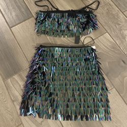 New Two Piece Dress Sequin 