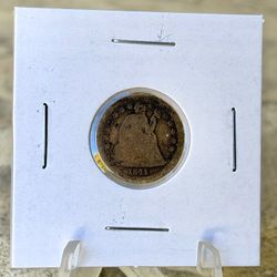 1841 - O Seated Liberty Dime Silver Coin 