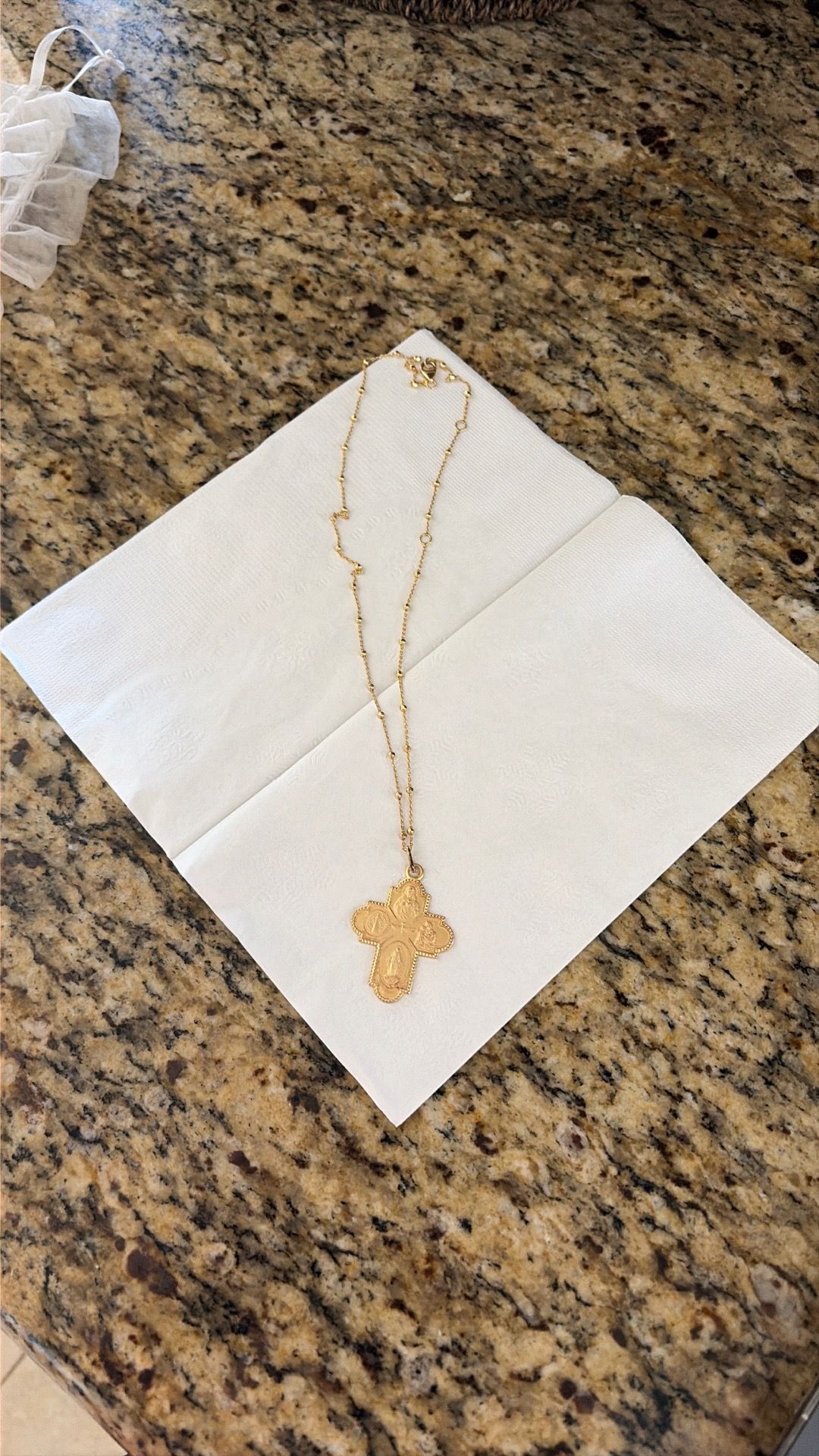 Cross and chain necklace