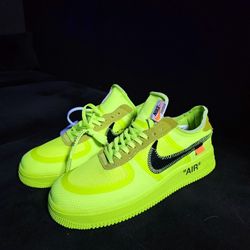 Nike Air Force 1 "Off White" Volt Color Size 12
