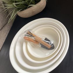 4 Pack Planter Saucer Heavy Duty -Beige