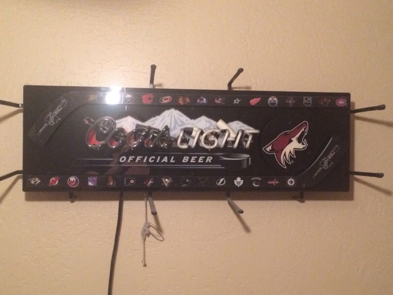 Coors Light NHL Neon Sign