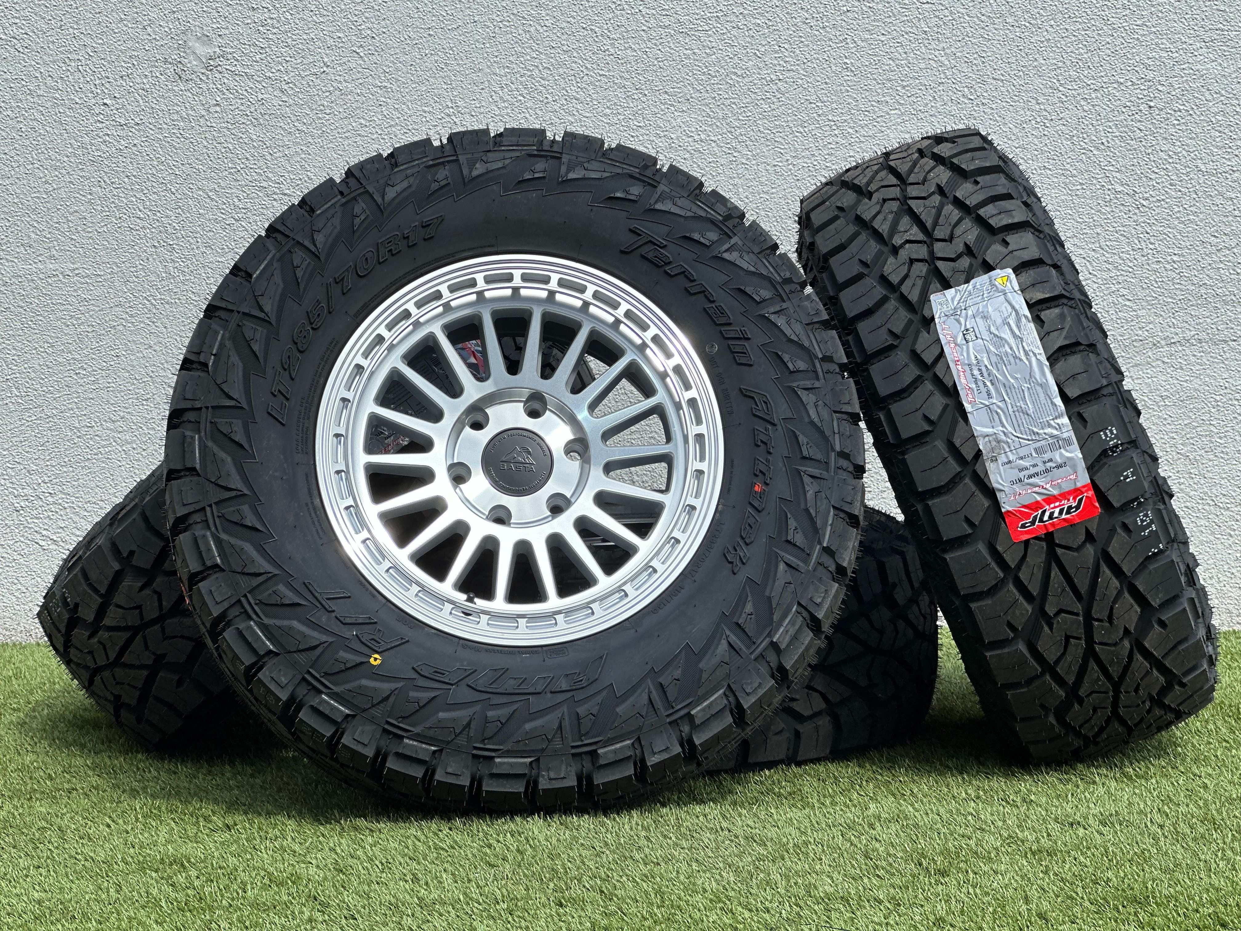 New 17” Basta Rotary Forged Polished Rims 6x135 Ford F-150 Wheels 285/70R17 R/T Tires Expedition FX4
