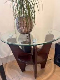 Glass coffee table