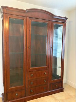 Gorgeous walnut display cabinet