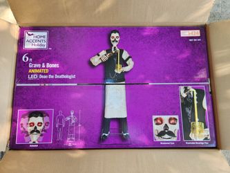 6 ft Bartender Dean the Deathologist Animated Halloween LED Prop