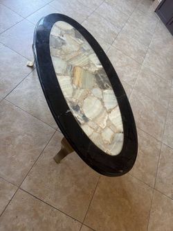 Genuine onyx coffee table