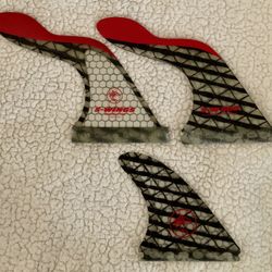 S-Wings SW 500 Red Carbon Surfboard Fin