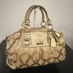 Coach CC💥Vintage~Rare💥 Sabrina Satchel Gold Purse Handbag 13584