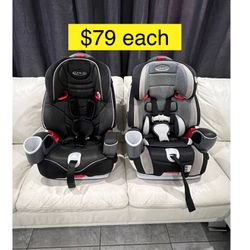 Graco kid car seat, convertible, recliner $79 each / Sillas niños convertible, reclinable carro $79 cada una