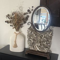 Vintage Table Stand Alone Mirror